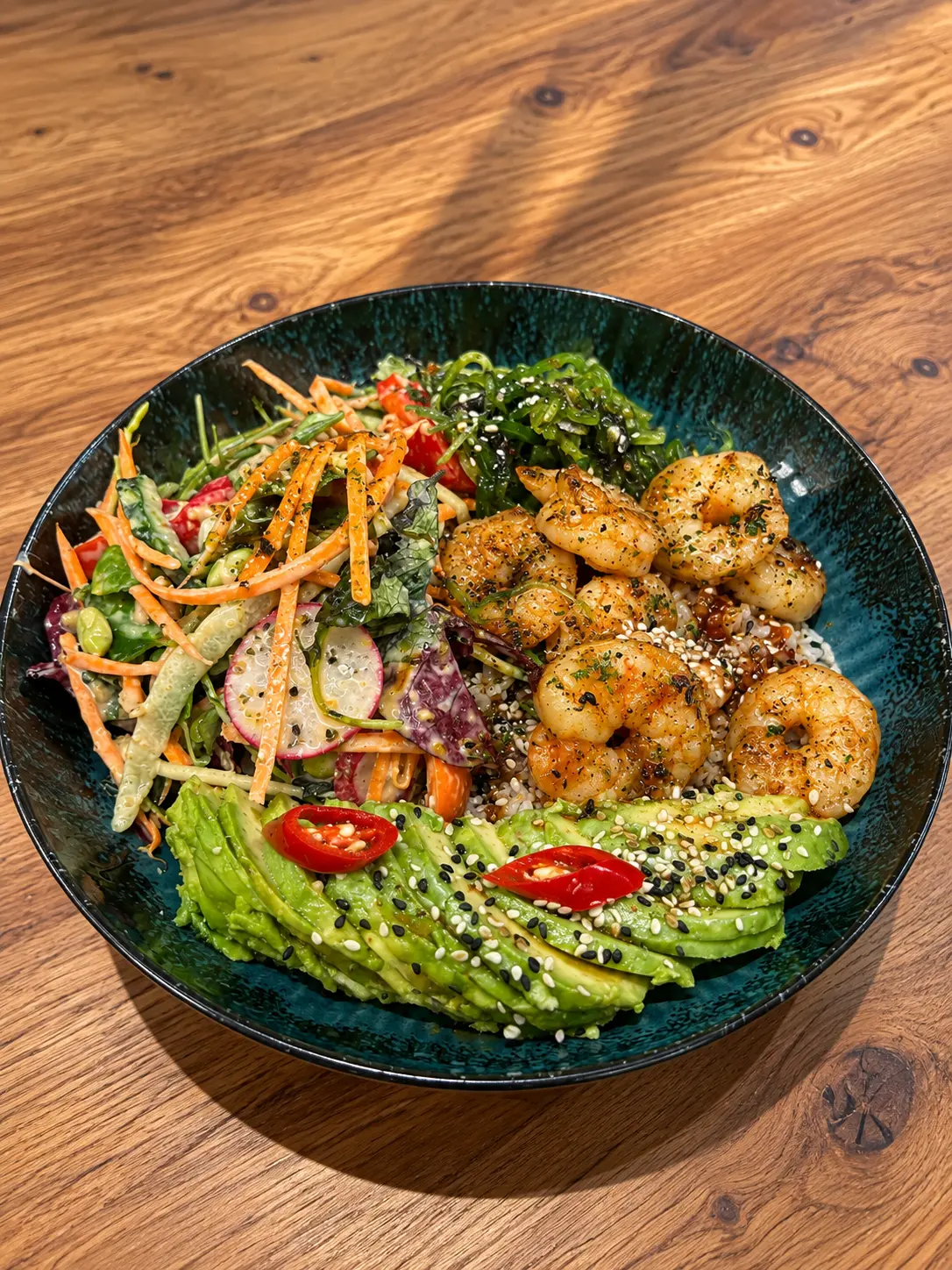 Fitness Bowl Teriyaki Garnelen