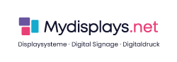 Logo von Mydisplays.net – Displaysysteme, Digital Signage, Digitaldruck